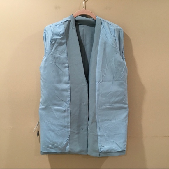 4th Reckless Women S Blue Peak Collar Long Sleeve Oversize Blazer Jacket New - Picture 10 of 10